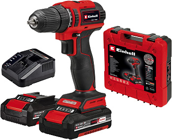 Аккумуляторная дрель Einhell pxc te-cd 18/40 li bl, 18в, 40нм, патрон 10мм, 2x2,0 aч, кейс 4513995_u